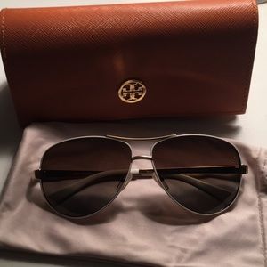 Tory Burch Polarized Aviator Sunglasses